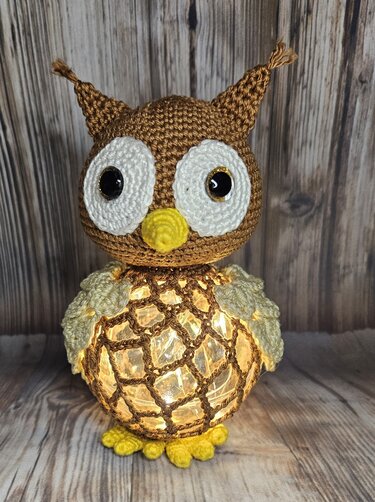 Eulen-Lampe - Häkeln