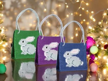 Häkelanleitung Häschen Geschenketasche
