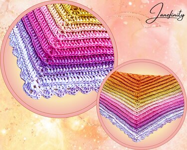 Janefinity-Häkelanleitung für ein flaches Dreieckstuch