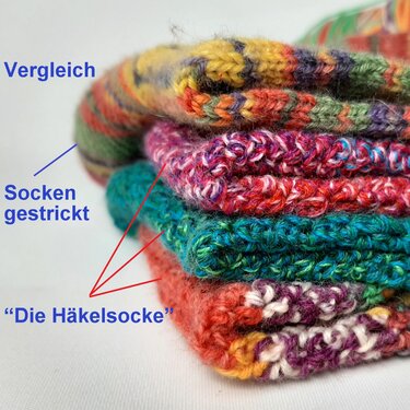 "Die Häkelsocken", No2, Toe-Up, wie gestrickt, Gr-34-45 - Häkeln