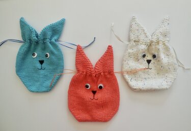 Häschentasche - Häschenbeutel - Strickanleitung