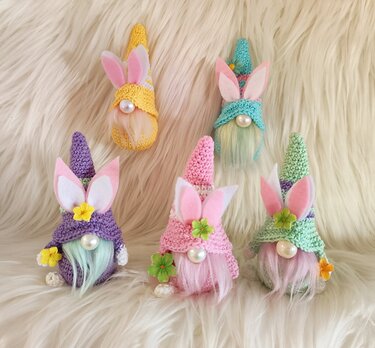 Hasenwichtel in verschiedenen Gr&ouml;&szlig;en zum H&auml;ngen oder Stellen Ostern Wichtel - Häkeln