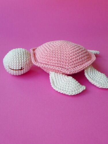 Talia The Big Turtle Plushie For Newborn Babyshower Amigurumi - Crochet