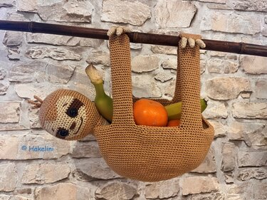 Hängekörbchen Faultier Pablo - Häkeln