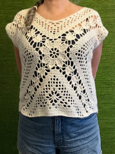 Zwei-Granny–Top – ärmellos oder halber Arm -  Häkelanleitung - Bild 3
