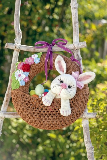Hase im Kranz geh&auml;keln - Häkeln