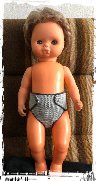 Puppenwindeln in verschiedenen Größen - Häkeln