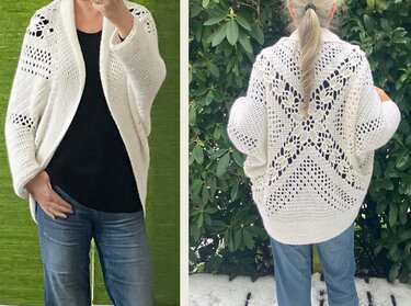 Seelenwärmer Granny, der nicht von der Schulter rutscht - Häkelanleitung