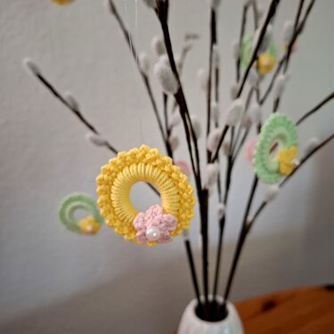Frühlingsanhänger / Oster-Deko häkeln