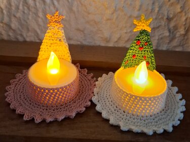 LED Teelichthalter - Häkeln