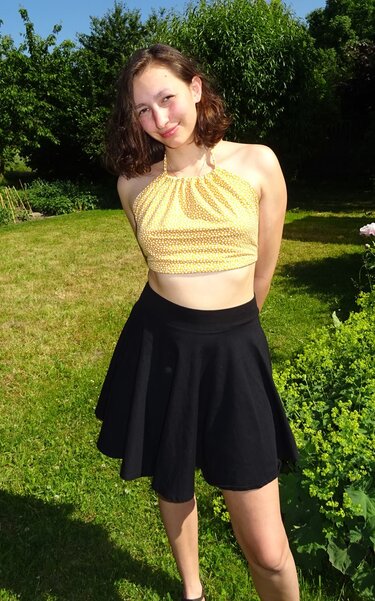 Sommer Top zum Binden, nähen, mit Schnittmuster in Gr. 34 - 42 - Bild 3