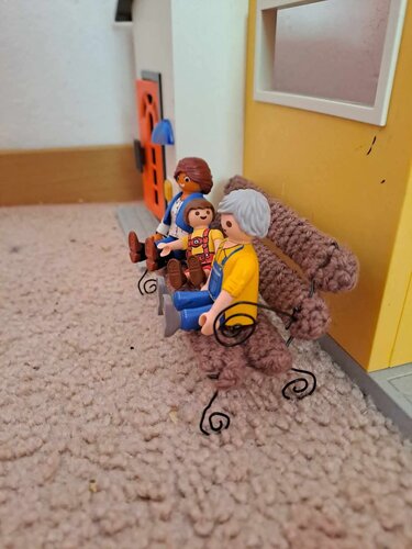 Puppenhaus Parkbank - Häkeln