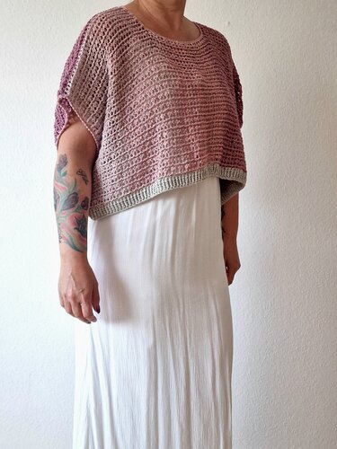 Häkelanleitung für das oversize Crop-Shirt "Das Sommerdingens"