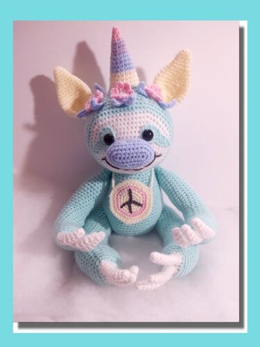 Häkelanleitung / Amigurumi / Mombitz das Einhorn-Faultier