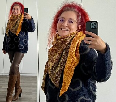 Strickanleitung Dreieckstuch und Kapuzenschal - Bild 2