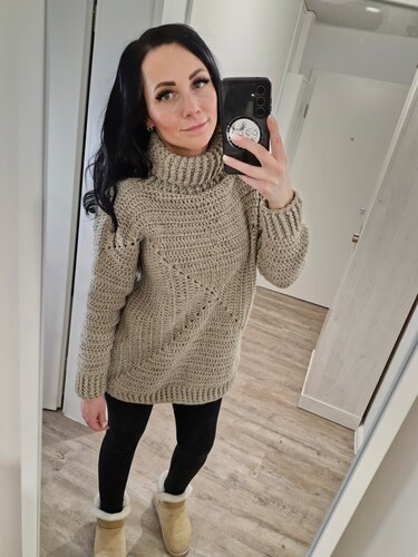 PDF Häkelanleitung Oversize-Pulli XS bis XXL - Häkeln