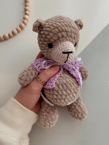 PDF Häkelanleitung für einen niedlichen Teddy aus Kuschelwolle (De+eng)