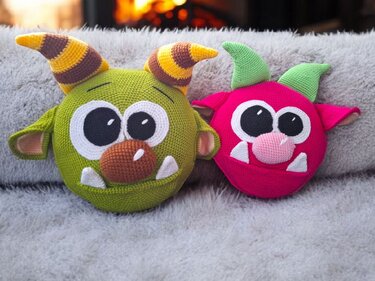 Häkelanleitung Kuschel - Monster - Kissen