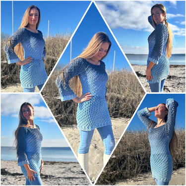 1-Bobbel-Winter-Häkelpulli "December Dream" - Häkeln