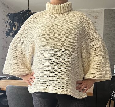Häkelanleitung Pullover "EASY ROLLKRAGEN"