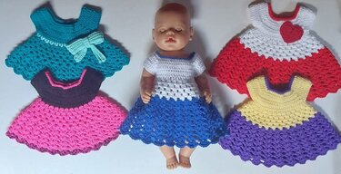 Doll dress - 1000 Variations - Crochet