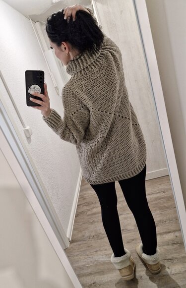 PDF Häkelanleitung Oversize-Pulli XS bis XXL - Bild 3