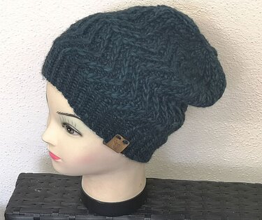 Strickanleitung Mütze Zick- Zack, tolles einfaches Zackenmuster