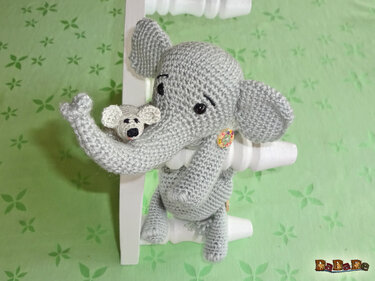 Türstopper, Klemmschutz Elefant, gehäkelt von Dadade - Häkeln