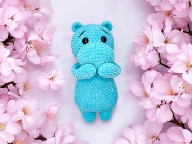 Häkelanleitung Nilpferd – Amigurumi Hippo PDF – Häkelmuster Stofftier