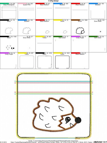 Ith Freebie Stickdatei Minibuch-Hülle für den 13x18 Rahmen - Sticken