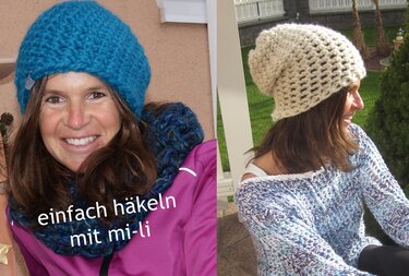 Beanie fingergehäkelt
