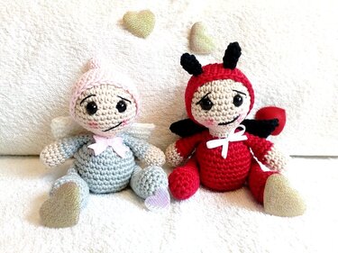 Engelchen   Teufelchen Set (Häkelanleitung)