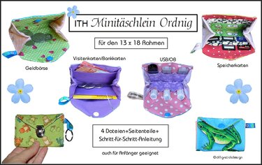 Ith Stickdatei, Minitäschlein Ordnig, für den 13x18 Rahmen - Sticken