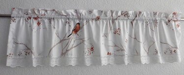 Landhausgardine, Scheibengardine Vogelgezwitzscher - Nähen