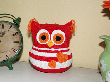 Eule - Türstopper, Kuscheltier - Häkelanleitung