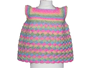 Regenbogen-Kleidchen Häkelanleitung - alle Größen und Garne!