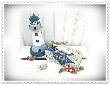 Maritime Schnüffeltuch-Box / gehäkelt - Häkeln
