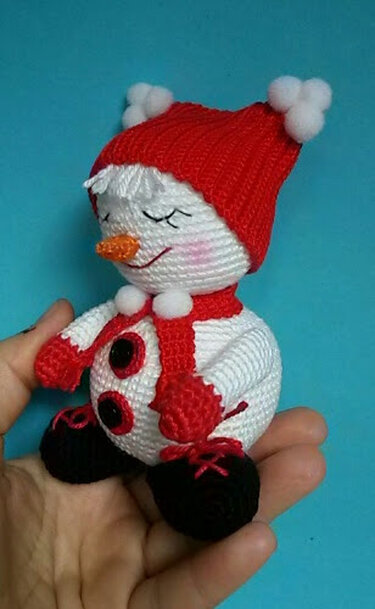 Häkelanleitung Amigurumi Schneemann " Alfi " 12 cm Groß