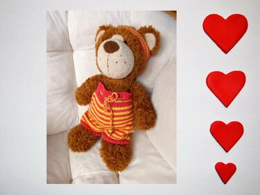 Ringelhose für Teddys + Puppen 40 cm - Strickanleitung