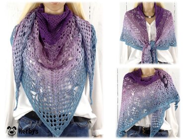 Häkelanleitung Dreieckstuch "Papillon"