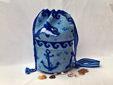 Crochet Pattern Backbag Maritime