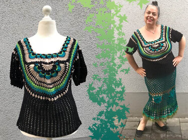 Oberteil "Half Mandala" - Häkeln