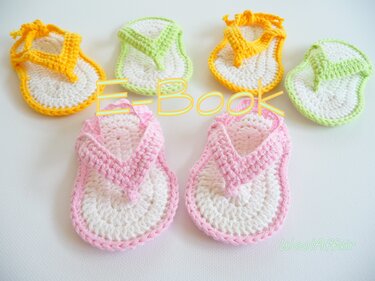 Häkelanleitung - Baby- Zehensteg - Sandalen - No.5