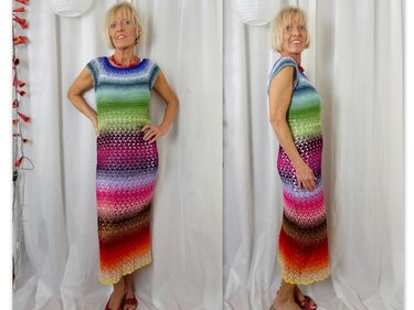 Häkelanleitung Kleid "Benita", für alle Größen, Raglan von Oben