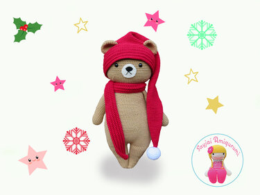 Großer Honigbär, Amigurumi Häkelanleitung