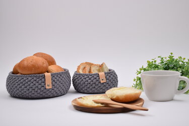 Ribbon Bread Baskets - Crochet
