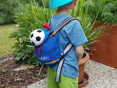 Häkelanleitung Fußballrucksack, Name individualisierbar - Bild 2