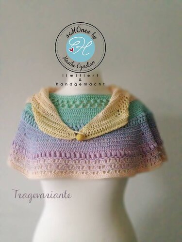 Schulterwärmer mit zarter Hüftumarmung - Häkeln