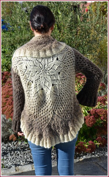 Kreisjacke MANDALA - aus BOBBEL-MOHAIR von Woolly Hugs gestrickt - Bild 3