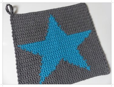 Topflappen mit Stern, Häkelanleitung